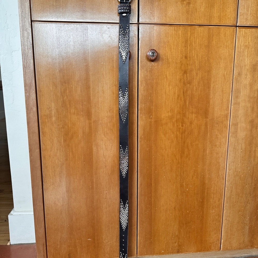 Nanni Black Belt with Silver Studs